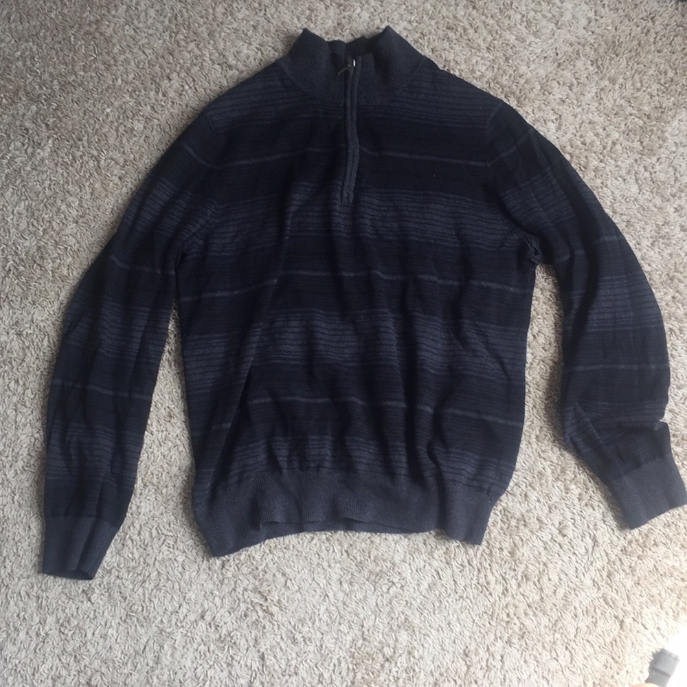 Gray Striped Sweater